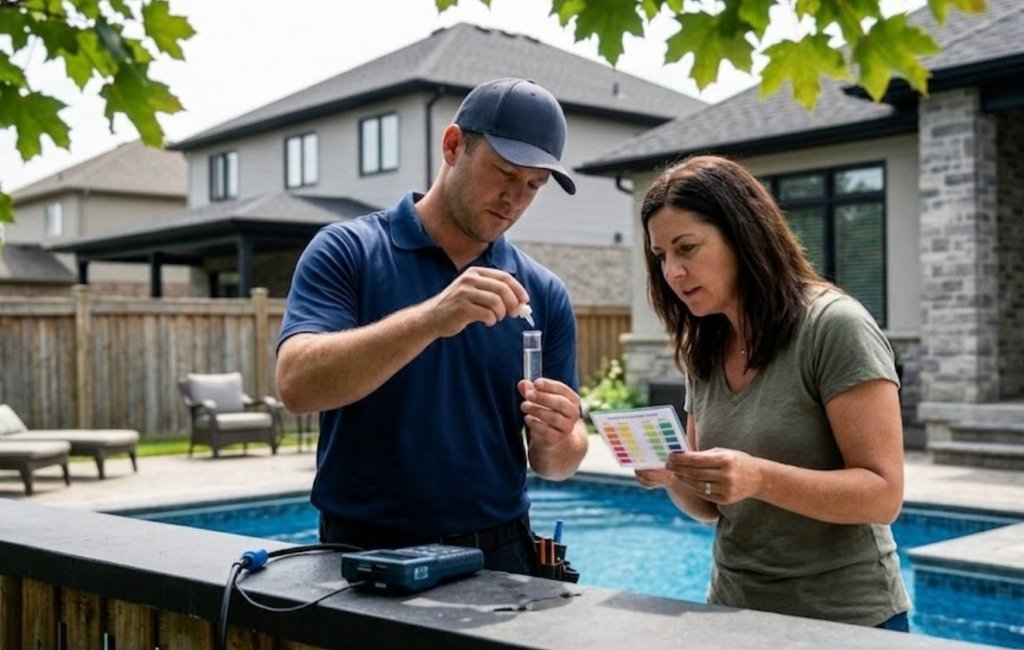 Professional pool water testing and inspection